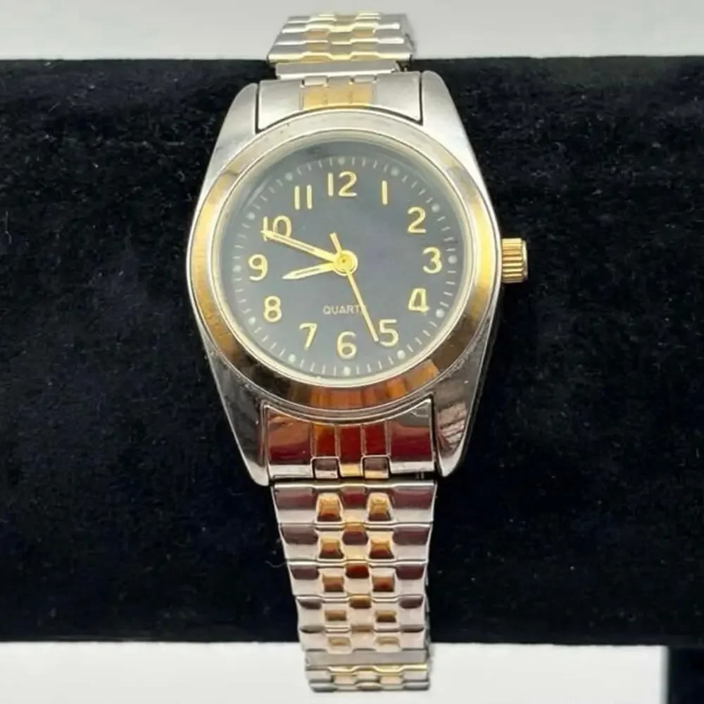 Silver & Gold Retro Watch